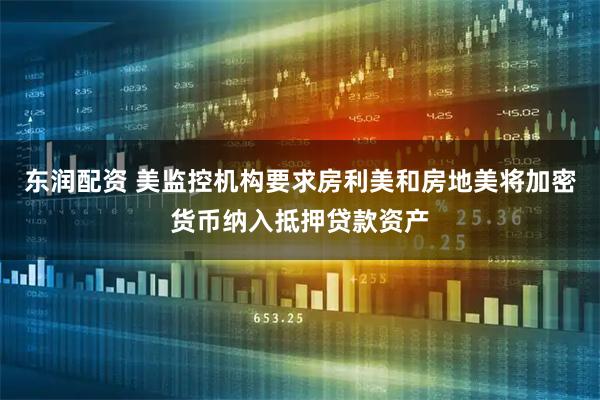 东润配资 美监控机构要求房利美和房地美将加密货币纳入抵押贷款资产